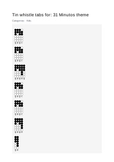 31 Minutos theme — tin whistle tab