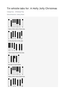 A Holly Jolly Christmas — tin whistle tab
