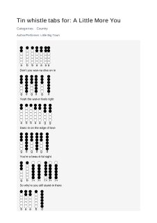 A Little More You — tin whistle tab