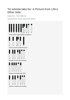 A Picture from Life’s Other Side — tin whistle tab