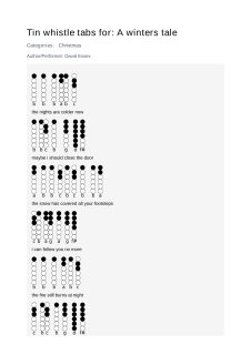 A winters tale — tin whistle tab