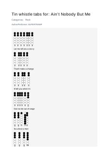 Ain’t Nobody But Me — tin whistle tab