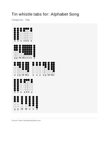 Alphabet Song — tin whistle tab