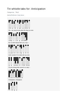 Anticipation — tin whistle tab