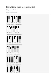 avondlied — tin whistle tab