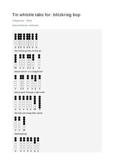 blitzkrieg bop — tin whistle tab