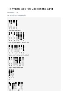 Circle in the Sand — tin whistle tab