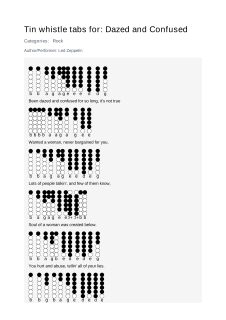 Dazed and Confused — tin whistle tab