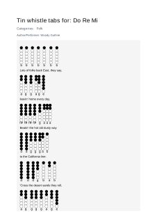 Do Re Mi — tin whistle tab