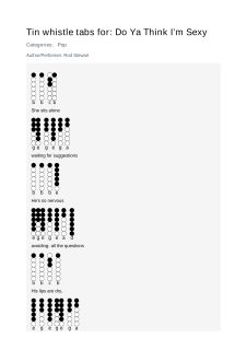 Do Ya Think I’m Sexy — tin whistle tab