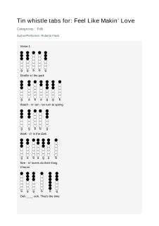 Feel Like Makin’ Love — tin whistle tab
