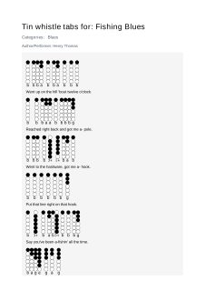 Fishing Blues — tin whistle tab