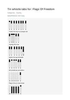 Flags Of Freedom — tin whistle tab