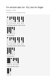 Fly Like An Eagle — tin whistle tab