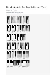 Fourth Rendez-Vous — tin whistle tab