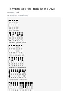 Friend Of The Devil  — tin whistle tab
