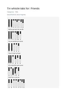 Friends — tin whistle tab