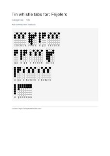 Frijolero — tin whistle tab
