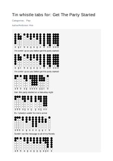 Get The Party Started — tin whistle tab