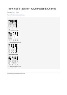 Give Peace a Chance — tin whistle tab