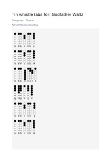 Godfather Waltz — tin whistle tab