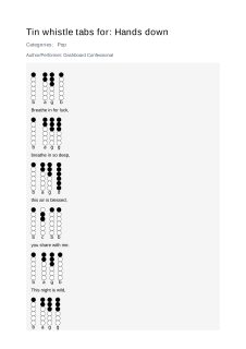 Hands down — tin whistle tab