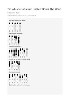Hasten Down The Wind — tin whistle tab