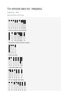 Helpless — tin whistle tab
