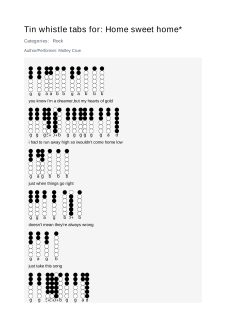 Home sweet home* — tin whistle tab