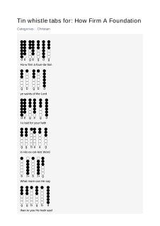 How Firm A Foundation — tin whistle tab
