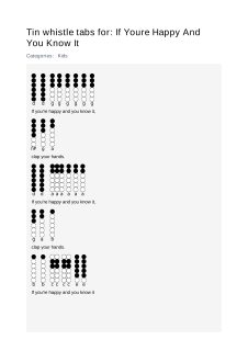 If Youre Happy And You Know It — tin whistle tab