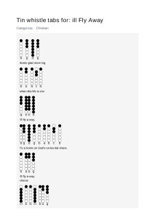 ill Fly Away — tin whistle tab
