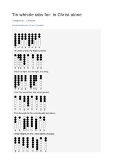 In Christ alone - Tin whistle tab