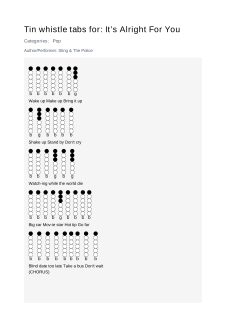 It’s Alright For You — tin whistle tab