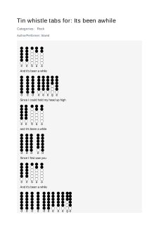 Its been awhile — tin whistle tab