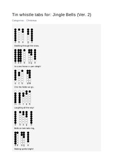 Jingle Bells (Ver. 2) — tin whistle tab
