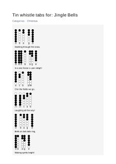 Jingle Bells — tin whistle tab