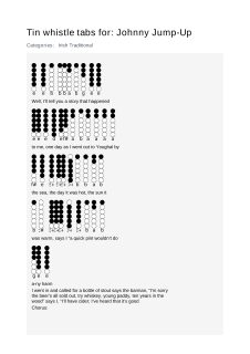 Johnny Jump-Up — tin whistle tab