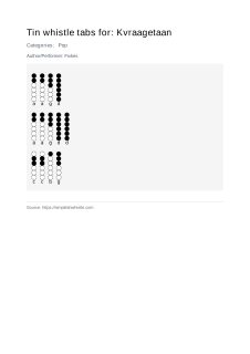 Kvraagetaan — tin whistle tab