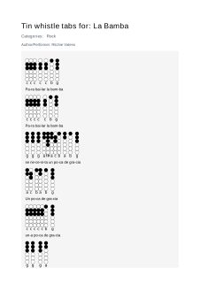 La Bamba — tin whistle tab