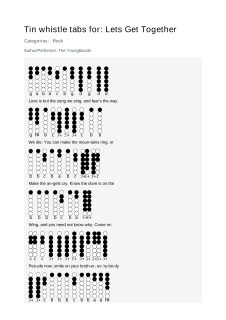 Lets Get Together — tin whistle tab