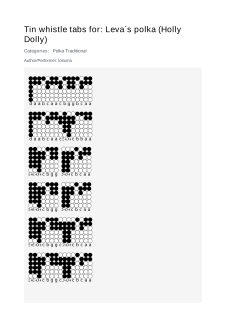 Leva´s polka (Holly Dolly) — tin whistle tab