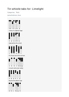 Limelight — tin whistle tab