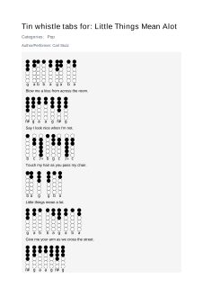 Little Things Mean Alot — tin whistle tab