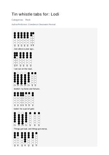 Lodi — tin whistle tab