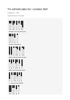 London Still — tin whistle tab