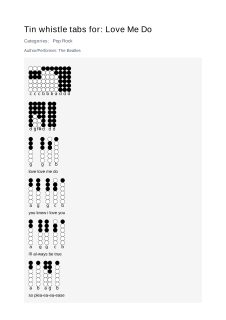 Love Me Do — tin whistle tab