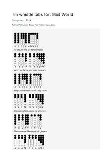 Mad World — tin whistle tab