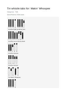 Makin’  Whoopee — tin whistle tab