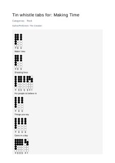 Making Time — tin whistle tab